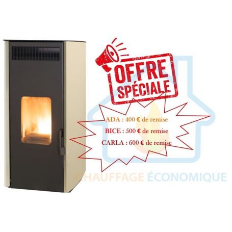 Poele a granule 6 kw pas cher Laminox Ada 6 Air (chauffage a pellet bois)