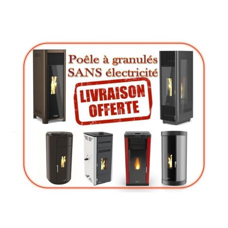 Poele à granulés sans électricité  Fiorello à convection naturelle