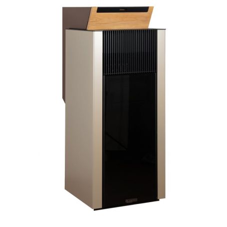 Poêle mixte bois et granulés ( 50 kg de reservoir de pellet)