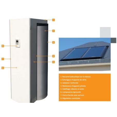 Chauffe eau solaire prix pour le kit complet simple
