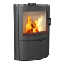 Poele a bois 10kw buche 50 cm Grand foyer design Post combustion