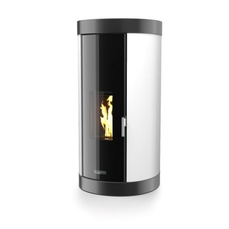 Poele a bois etanche flamme verte design a combustible granule