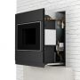 Cheminée a granules encastrable design pour chauffage central