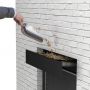 Cheminée a granules encastrable design pour chauffage central