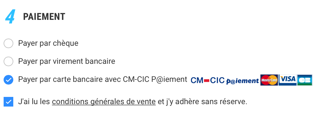 Payer par carte bancaire avec CM-CIC P@iement
